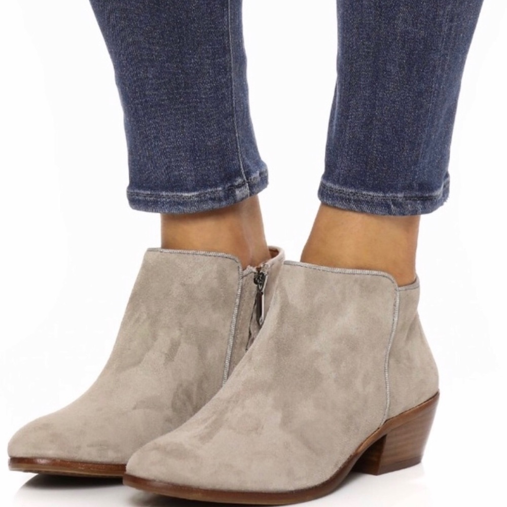 Sam Edelman taupe petty suede booties